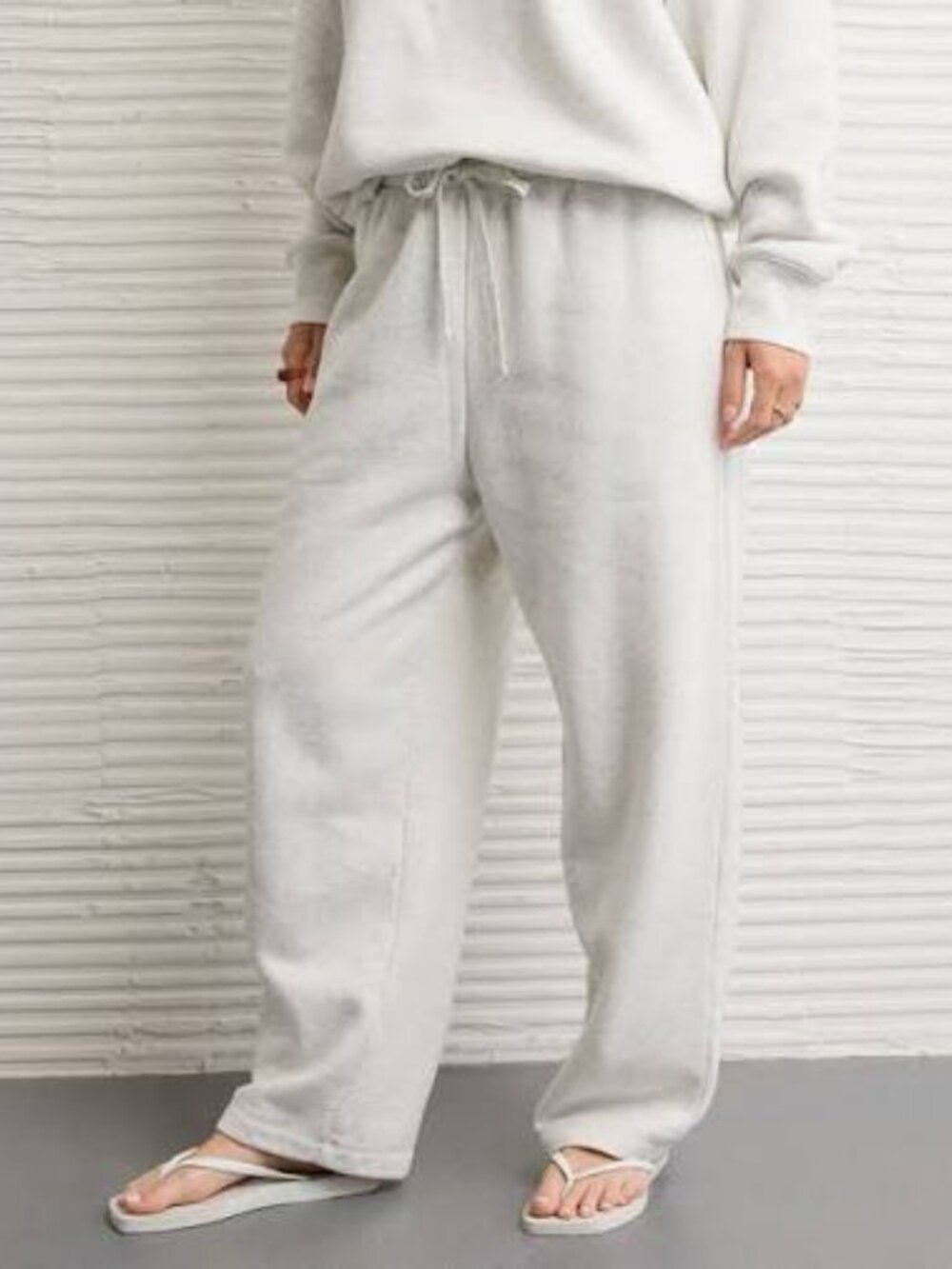 AMERICAN EAGLE Everyday Luxe Barrel Heather Gray Cotton Blend Sweatpants Size XL